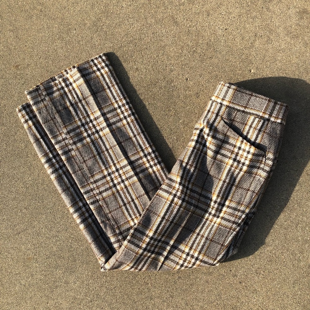 Vintage Plaid Trousers